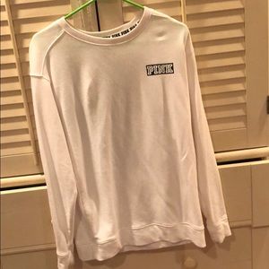 Victoria Secret Pink white crew neck